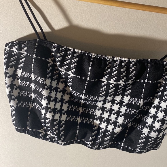 Shein Plaid Crop Top - Picture 2 of 4